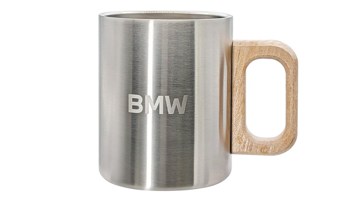 「BMWオリジナル ウッド・ハンドル・ステンレス・マグ」